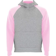 melanż szary,  jasny różowy