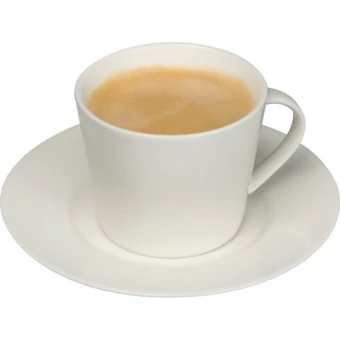 Filiżanka ceramiczna ze spodkiem 175 ml - biały - (NMC-83662-06)