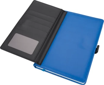 Notatnik A5 w linie z wizytownikiem - niebieski - (NMC-20088-04)