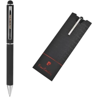 Długopis metalowy touch pen soft touch CLAUDIE Pierre Cardin - czarny - (NMC-B010200-1IP303)