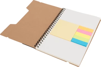 Notatnik A5 w kropki z karteczkami do markowania - brązowy - (NMC-22387-01)