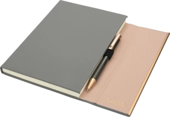 Zestaw notatnik A5 w linie i długopis CrisMa - ciemnoszary - (NMC-24763-77)