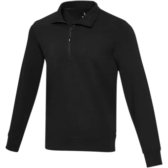 Tin sweter unisex Aware™ z materiałów z recyklingu z zamkiem błyskawicznym na 1/4 długości - M (NPC-37546902)