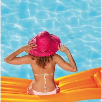 Materac dmuchany LONG BEACH - pomarańczowy - (NEG-1041-10)