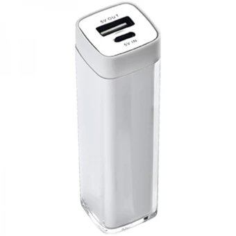 Zestaw podróżny power bank 2200 mAh i wtyczki EXETER - biały - (NEG-0081-06)