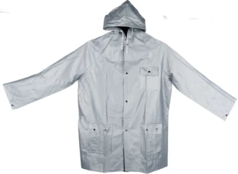 Płaszcz przeciwdeszczowy dwustronny NANTERRE - srebrno-czarny - (NEG-9205-37)