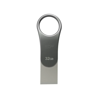 Pendrive z wejściem USB typu C Mobile C80, 32GB 3.2 Silicon Power - szary - (NEG-EG 8150-07 32GB)