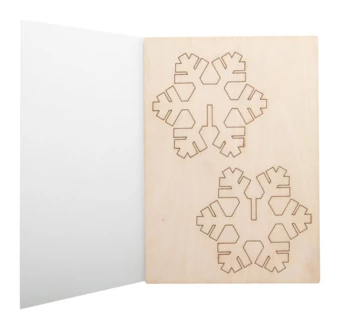 CreaX karta świąteczna, śnieżynka - naturalny (NAD-AP718174-F)