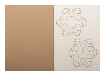 Creax Eco karta/kartka świąteczna - płatek śniegu - naturalny (NAD-AP718646-F)