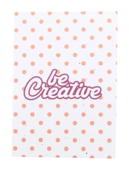 CreaNote A5 Seed niestandardowy notatnik z papieru nasiennego - biały (NAD-AP716879)