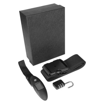 Zestaw podróżny Mauro Conti, cyfrowa waga do bagażu, pas do walizki, kłódka podróżna | Abigail (NAX-V4999-03)