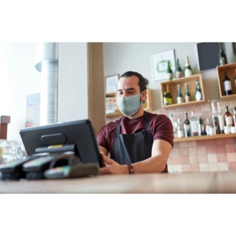 Maseczka wielokrotnego użytku z miejscem na filtr i jonami srebra (NAX-V6992-02)