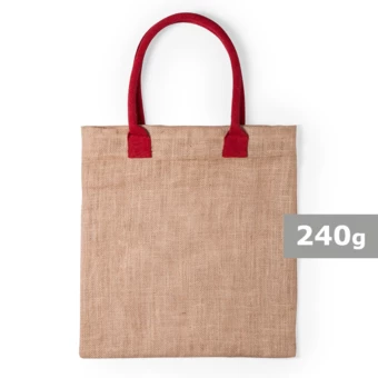 Torba z juty na zakupy, bawełniane uchwyty (NAX-V0533-05)