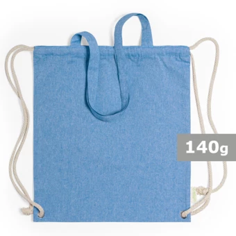 Recycled cotton bag 2 in 1, drawstring bag and shopping bag (NAX-V6792-11)