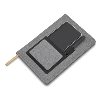 Notes z kieszonką na telefon Irun, szary (NPB-R64265.21)