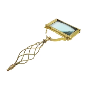 Duża Lupa Mosiężna Prostokątna Powiększenie 3.5x - 70718 (NMT-221563)
