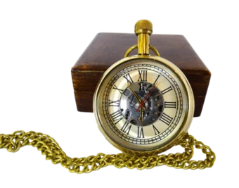 Zegarek mechaniczny retro w pudełku drewnianym - WDM229/2 (NMT-229743)