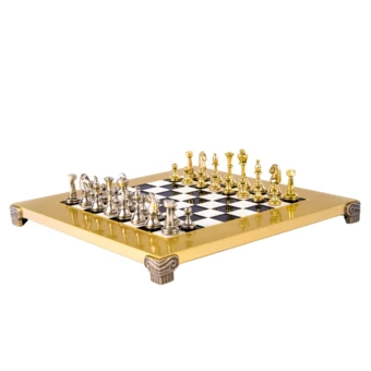 Ekskluzywne szachy mosięzne 28x28cm - Staunton - S32BLA (NMT-227725)