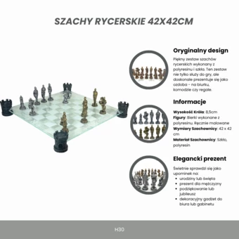 Szachy Rycerskie 42 x 42cm - MC-6061 (NMT-060618)