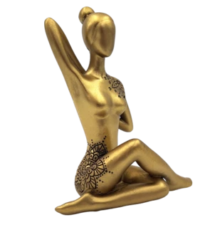 Yoga - złota figurka dekoracyjna – prezent dla miłośnika yogi - 42721Y2 (NMT-321285)