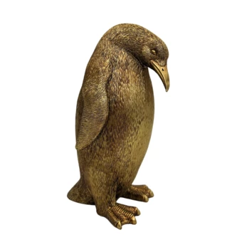 Figurka dekoracyjna Złoty Pingwin Wysokość 20,5 cm – 3989FJZ (NMT-322398)