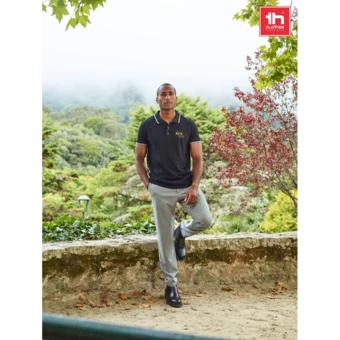 THC ROME. Męska dwukolorowa bawełniana koszulka polo (NPS-30137-134-XXL)