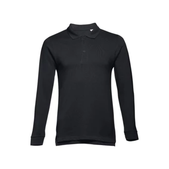 THC BERN. Men's long-sleeved 100% cotton piqué polo shirt with removable label (NPS-30141-103-XXL)