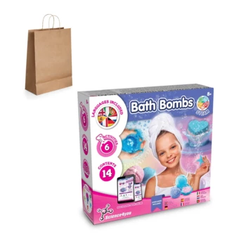 Bath Bombs Kit III. Gra edukacyjna dostarczana z papierową torebką prezentową (115 g/m²) (NPS-35839-160)