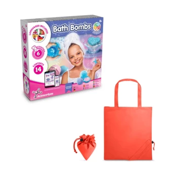 Bath Bombs Kit V. Educational toy supplied with a 190T folding gift bag (NPS-35841-105)