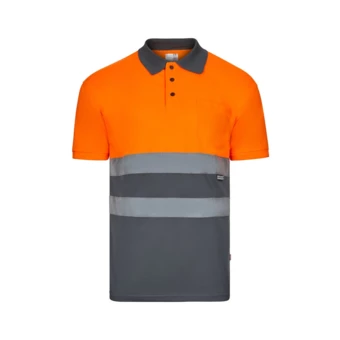 VL CUPID. Dwukolorowa koszulka polo w ptasie oczy (160 g/m²) z krótkimi rękawami, wykonana z poliestru (100%) (NPS-36063-217-3XL)