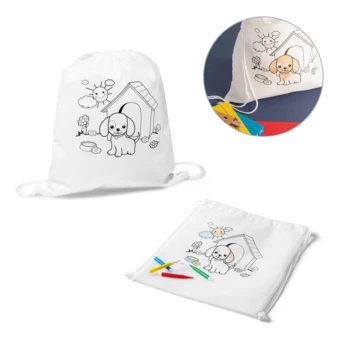 DRAWS. Children's drawstring bag for colouring (80 g/m²) (NPS-92619-106)