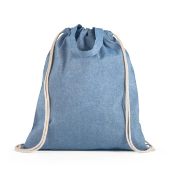 RISSANI. Drawstring bag with recycled cotton (70%) and polyester (30% rPET) (140 g/m²) (NPS-92936-104)