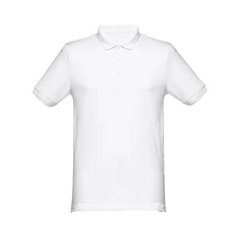THC MONACO WH. Kurzarm-Poloshirt für Herren aus kardierter Baumwolle (NPS-30187-106-L)