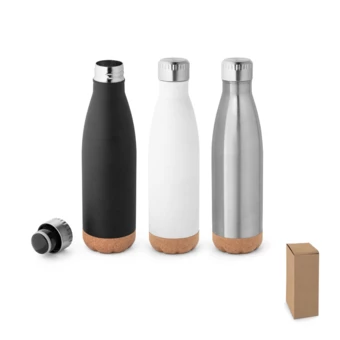 SOLBERG. Stainless steel thermos and cork base 560 mL (NPS-94240-127)