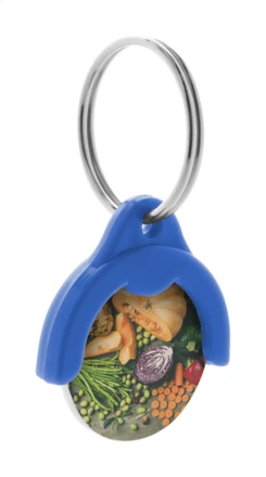 Token Schlüsselanhänger mit Einkaufswagen-Chip - blau (NAD-AP718114-06)