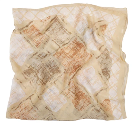 Detty ladies scarf, 90×90, brown - brown (NAD-AP2215-09)