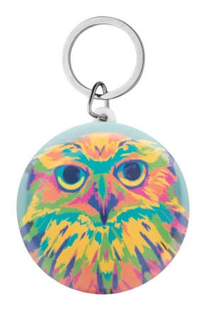 KeyBadge Maxi pin button keyring - white (NAD-AP718218)