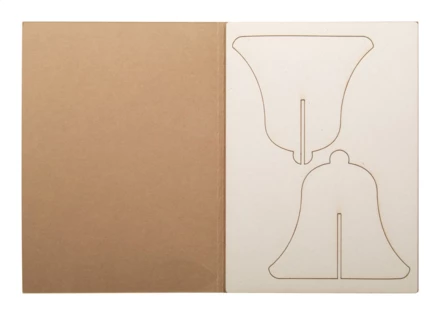 Creax Eco karta/kartka świąteczna - dzwonek - naturalny (NAD-AP718646-C)