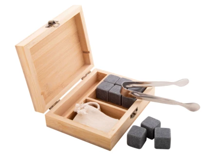 Bourbon zestaw kostek lodu z kamienia - naturalny (NAD-AP808037)