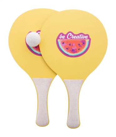 CreaShot personalizowany zestaw do tenisa plażowego - naturalny (NAD-AP716639)