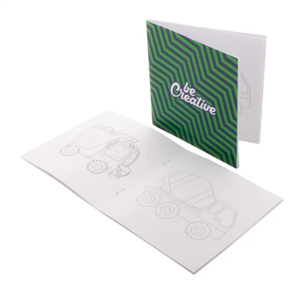 ColoBook personalizowany zestaw do kolorowania / kredki / auta - biały (NAD-AP716555-B)