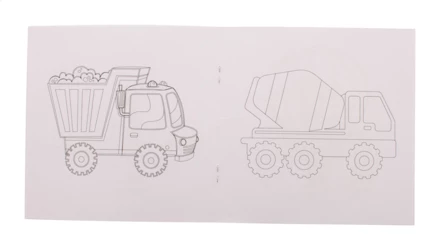 ColoBook personalizowany zestaw do kolorowania / kredki / auta - biały (NAD-AP716555-B)