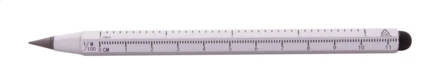 Ruloid Tintenloser Stift mit Lineal - silber (NAD-AP800493-21)