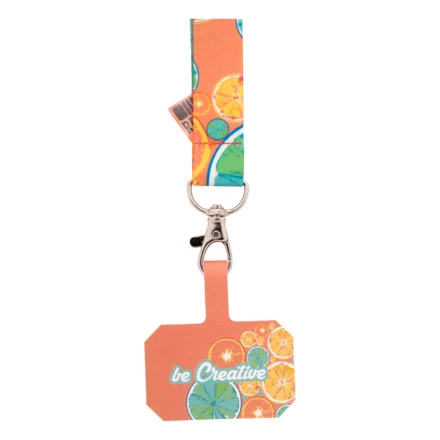 SuboFob Mobile RPET personalizowany pasek na nadgarstek do telefonu RPET - biały (NAD-AP716690)