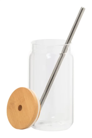 Frappu kubek w kształcie słoika - transparentny (NAD-AP800302)