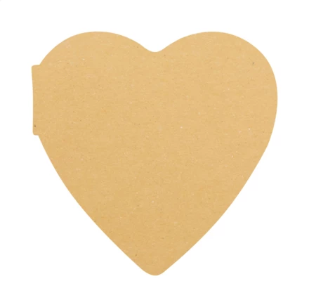 CreaStick Heart Eco personalizowany notatnik z kartkami samoprzylepnymi - naturalny (NAD-AP716764)