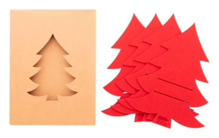 Tonsvik zestaw świątecznych uchwytów RPET na sztućce - czerwony (NAD-AP845192-05)