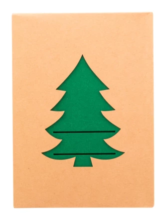 Tonsvik zestaw świątecznych uchwytów RPET na sztućce - zielony (NAD-AP845192-07)