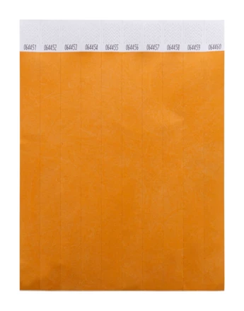 Wristvek opaski na rękę tyvek (10 szt.) - pomarańcz (NAD-AP717018-03)