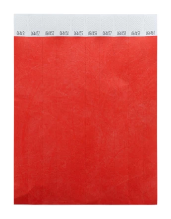 Wristvek opaski na rękę tyvek (10 szt.) - czerwony (NAD-AP717018-05)